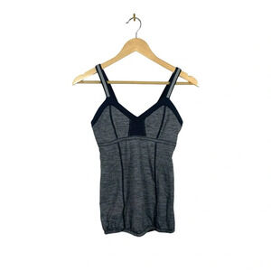 Lululemon Women’s Light It Up Back Pocket Tank in Grey/Black Size 6